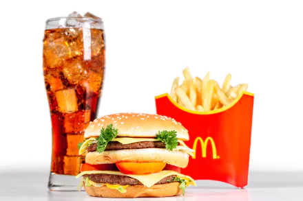 drink burger french fries man made McDonald's HD Desktop Wallpaper | Background Image