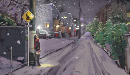 winter Anime Original winter anime HD Desktop Wallpaper | Background Image