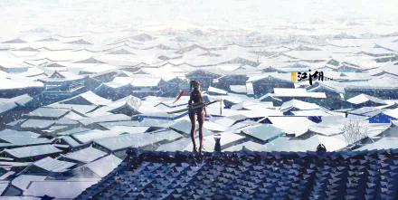 winter cat woman warrior Anime Original anime cat winter anime HD Desktop Wallpaper | Background Image