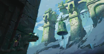 bell fantasy ruin HD Desktop Wallpaper | Background Image