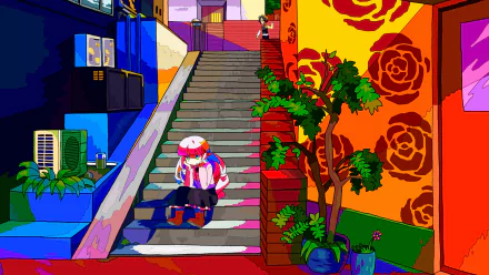 colorful anime girl HD Desktop Wallpaper | Background Image