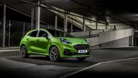 compact car SUV green car car Ford vehicle Ford Puma ST HD Desktop Wallpaper | Background Image
