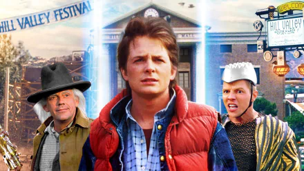 Christopher Lloyd Michael J. Fox Dr. Emmett Brown Marty McFly movie Back To The Future HD Desktop Wallpaper | Background Image