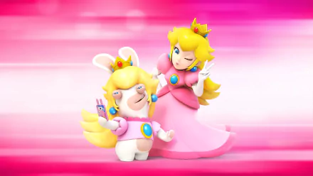  Princess Peach and Rabbid Peach