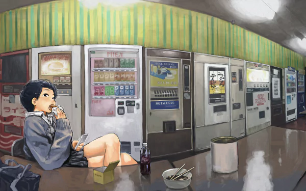 vending machine Anime Original HD Desktop Wallpaper | Background Image