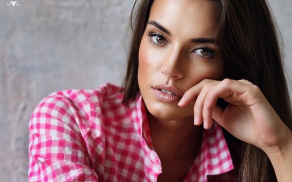 Women Model Models Face Brown Eyes Brunette HD Wallpaper | Background Image