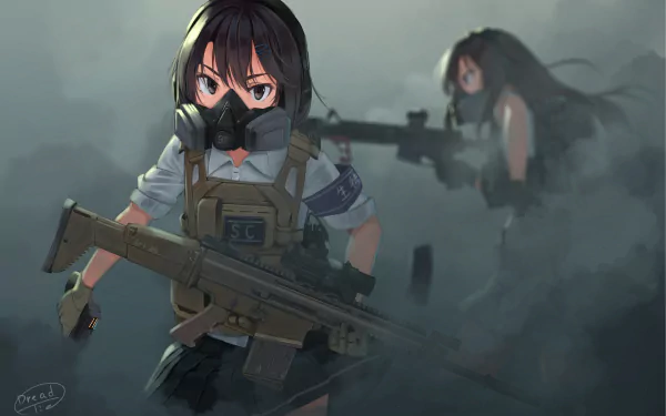 gas mask Anime Original HD Desktop Wallpaper | Background Image