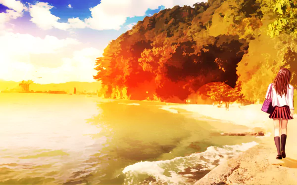 Anime beach Anime beach HD Desktop Wallpaper | Background Image