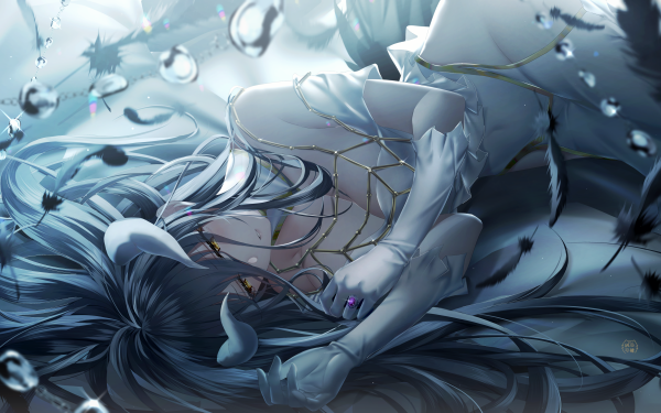 Anime Overlord Albedo Long Hair HD Wallpaper | Background Image