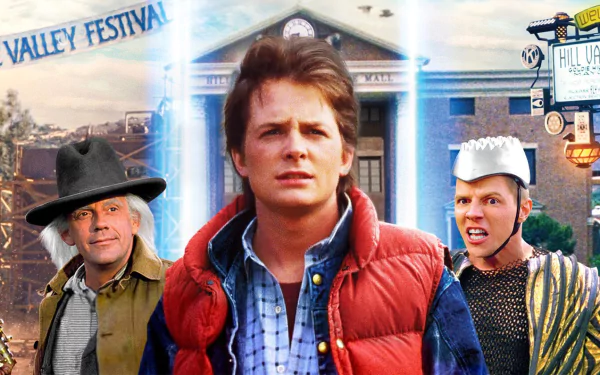 Christopher Lloyd Michael J. Fox Dr. Emmett Brown Marty McFly movie Back To The Future HD Desktop Wallpaper | Background Image