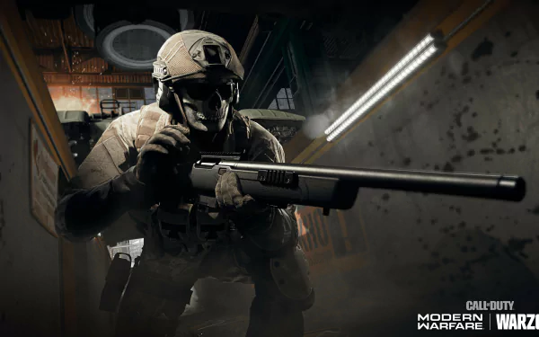 video game Call of Duty: Modern Warfare Simon "Ghost" Riley HD Desktop Wallpaper | Background Image