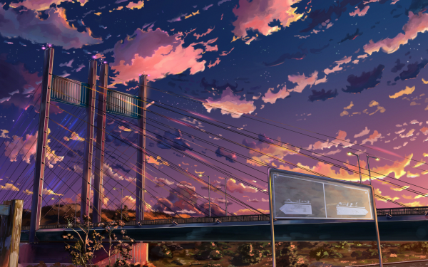Anime Bridge Sky HD Wallpaper | Background Image
