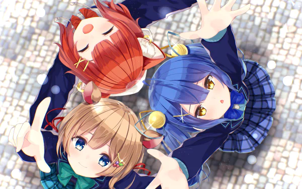 Eli Conifer school uniform Ratna Petit Nijisanji Amamiya Kokoro Anime Virtual Youtuber HD Desktop Wallpaper | Background Image