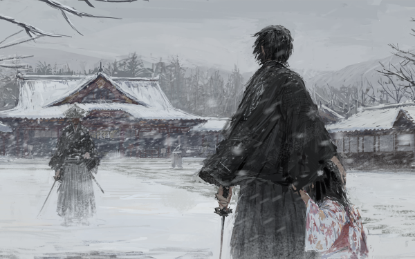 Fantasy Samurai Winter Warrior HD Wallpaper | Background Image
