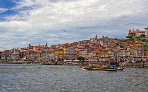 Man Made Porto Cities Portugal River Building House Boat HD Wallpaper | Background Image