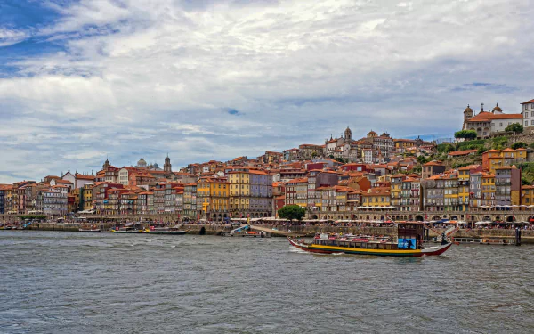 Portugal boat house building river man made Porto HD Desktop Wallpaper | Background Image