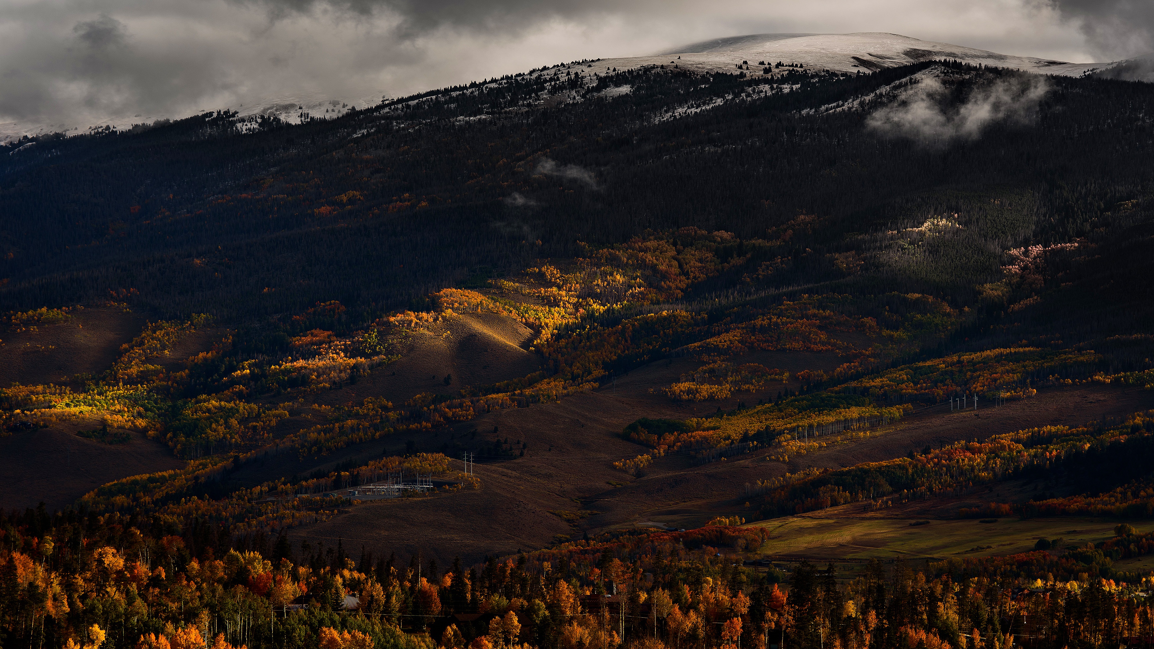 Download Mountain Forest Fall Nature Landscape 4k Ultra HD Wallpaper