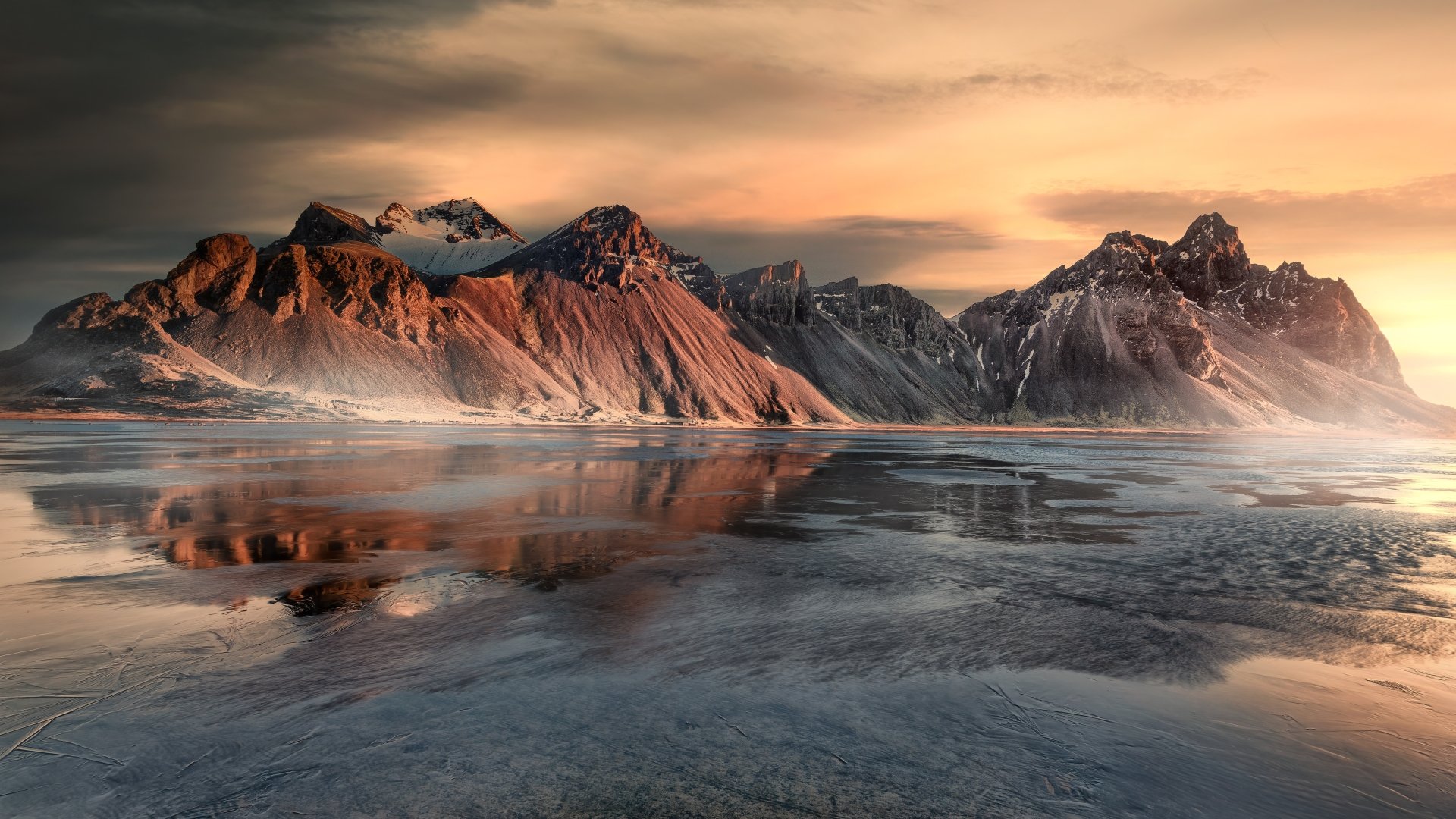 Vestrahorn Reflection Icelandic Mountain 5K Ultra HD Wallpaper 