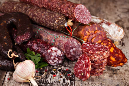 meat food salami HD Desktop Wallpaper | Background Image