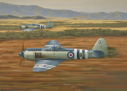 warplane aircraft military hawker sea fury HD Desktop Wallpaper | Background Image