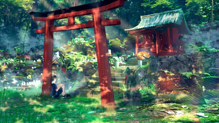 fox Anime shrine HD Desktop Wallpaper | Background Image