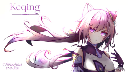 Keqing (Genshin Impact) video game Genshin Impact HD Desktop Wallpaper | Background Image