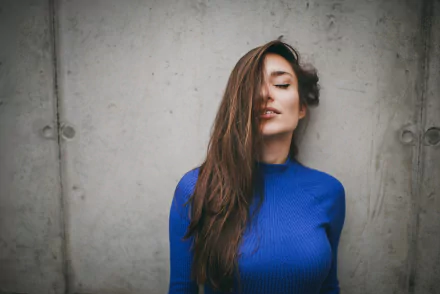 brunette long hair model woman mood HD Desktop Wallpaper | Background Image