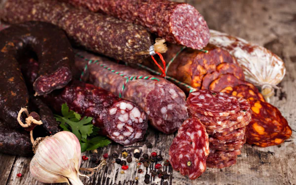 meat food salami HD Desktop Wallpaper | Background Image