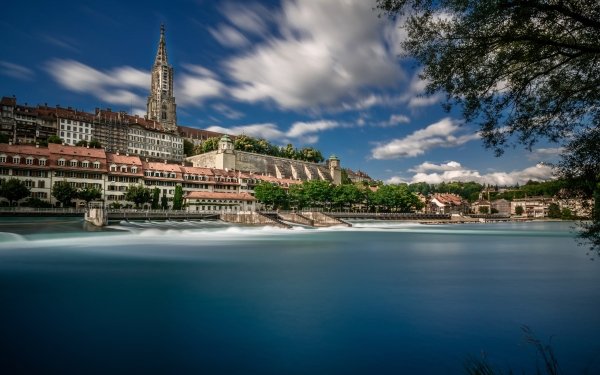 Man Made Bern Towns Switzerland River HD Wallpaper | Background Image