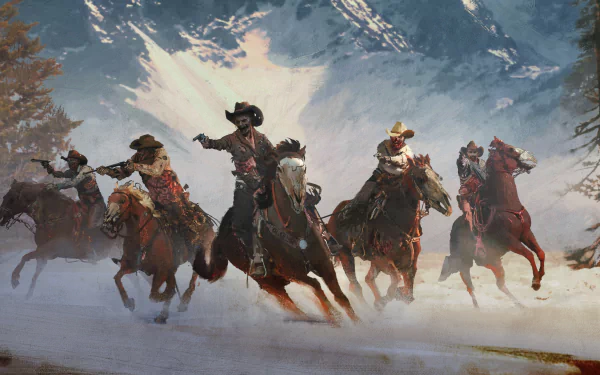 cowboy western dark zombie HD Desktop Wallpaper | Background Image