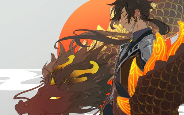 Rex Lapis Zhongli (Genshin Impact) video game Genshin Impact HD Desktop Wallpaper | Background Image