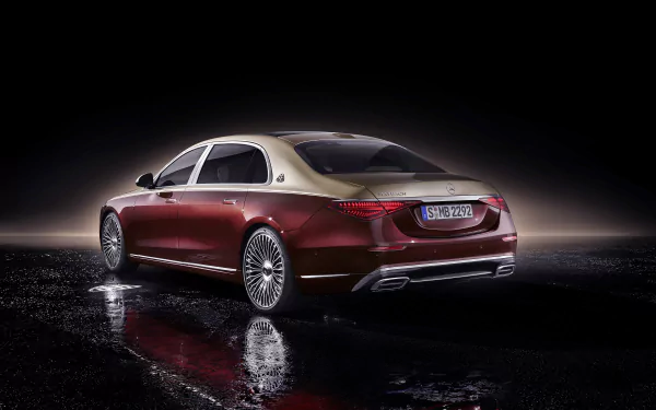 purple car car Mercedes-Benz vehicle Mercedes-Maybach S580 HD Desktop Wallpaper | Background Image
