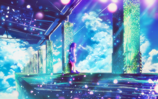 Anime Girl Cloud HD Wallpaper | Background Image
