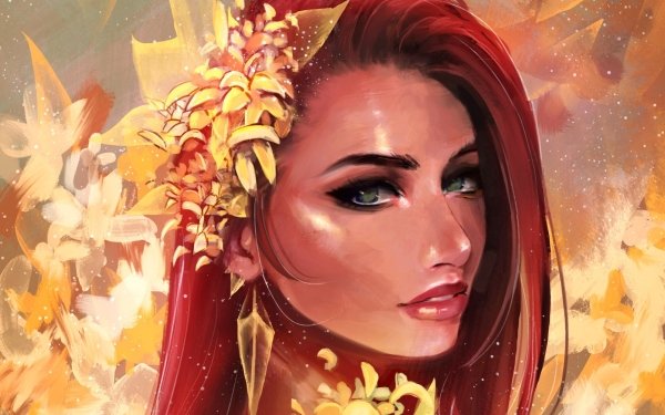 Fantasy Women Face Red Hair HD Wallpaper | Background Image