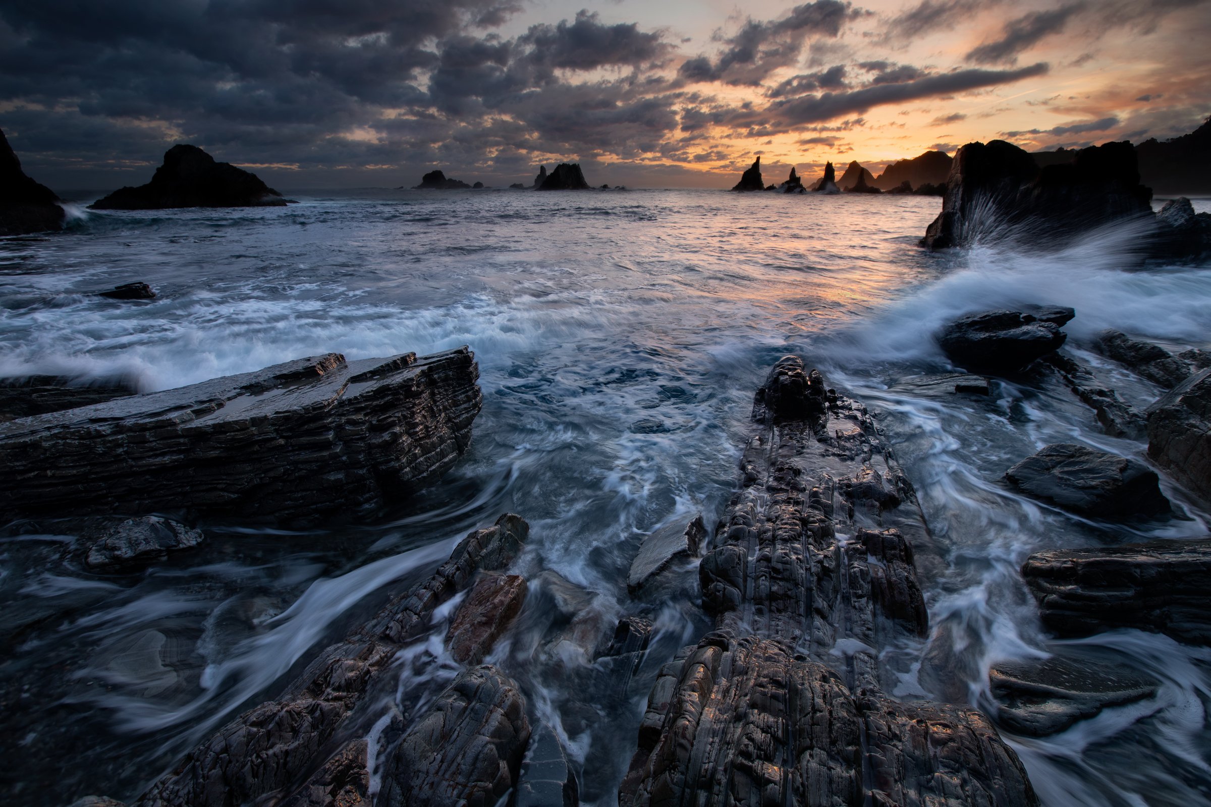 Storm seascape, beach, seascape, storm, ocean, HD wallpaper | Peakpx