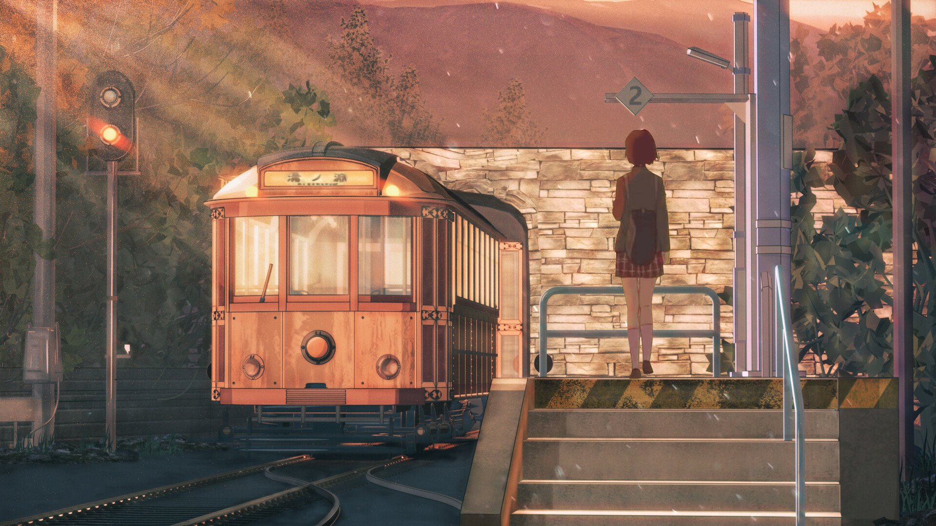 HD Anime Train Station Charm by Wing fox