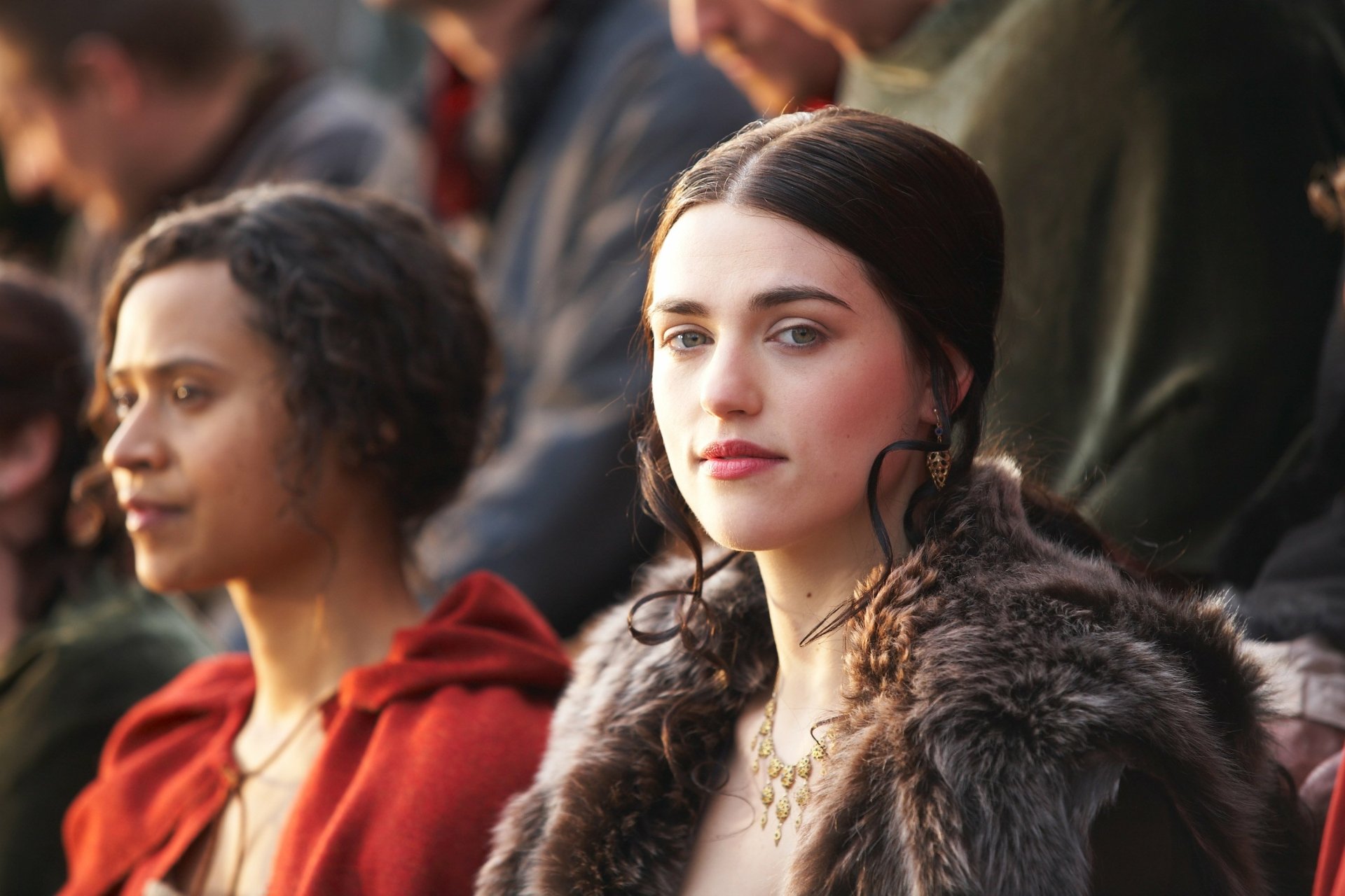 Download Katie McGrath Angel Coulby Guinevere (Merlin) Morgana Pendragon (Merlin) TV Show Merlin (2008) HD Wallpaper