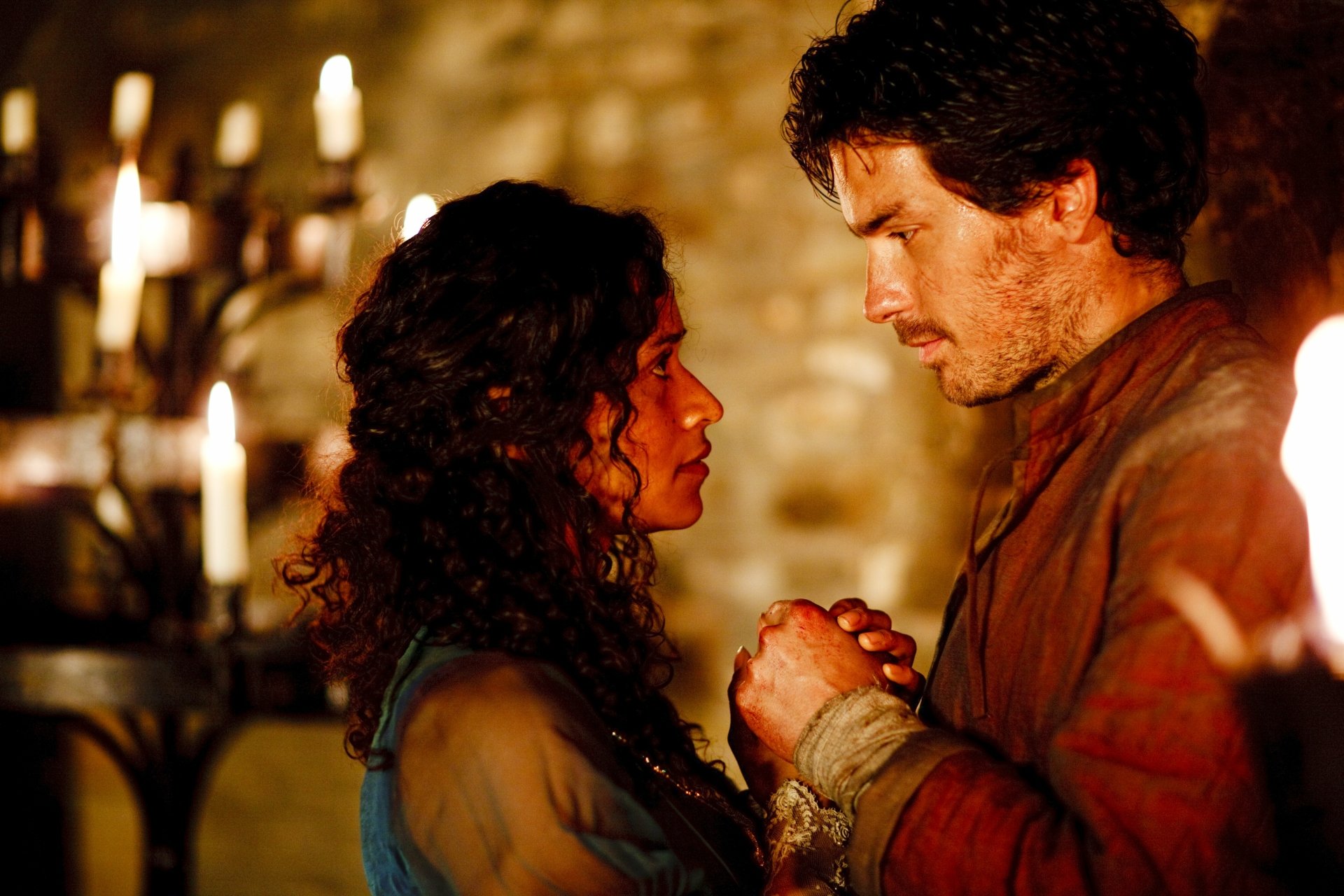 Download Santiago Cabrera Lancelot (Merlin) Angel Coulby Guinevere (Merlin) TV Show Merlin (2008) 4k Ultra HD Wallpaper