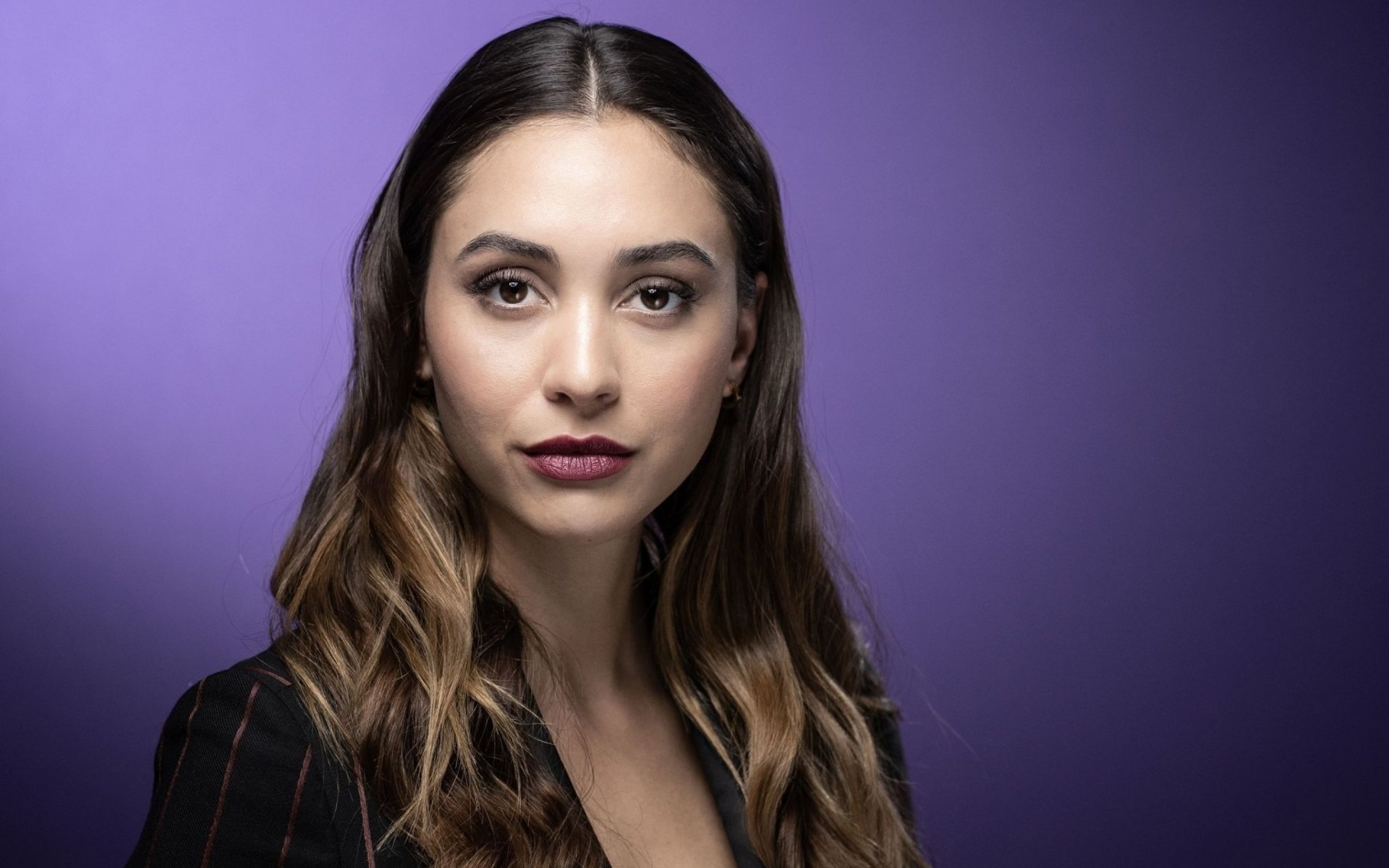 Download Lipstick Brown Eyes Brunette American Actress Celebrity Lindsey Morgan HD Wallpaper