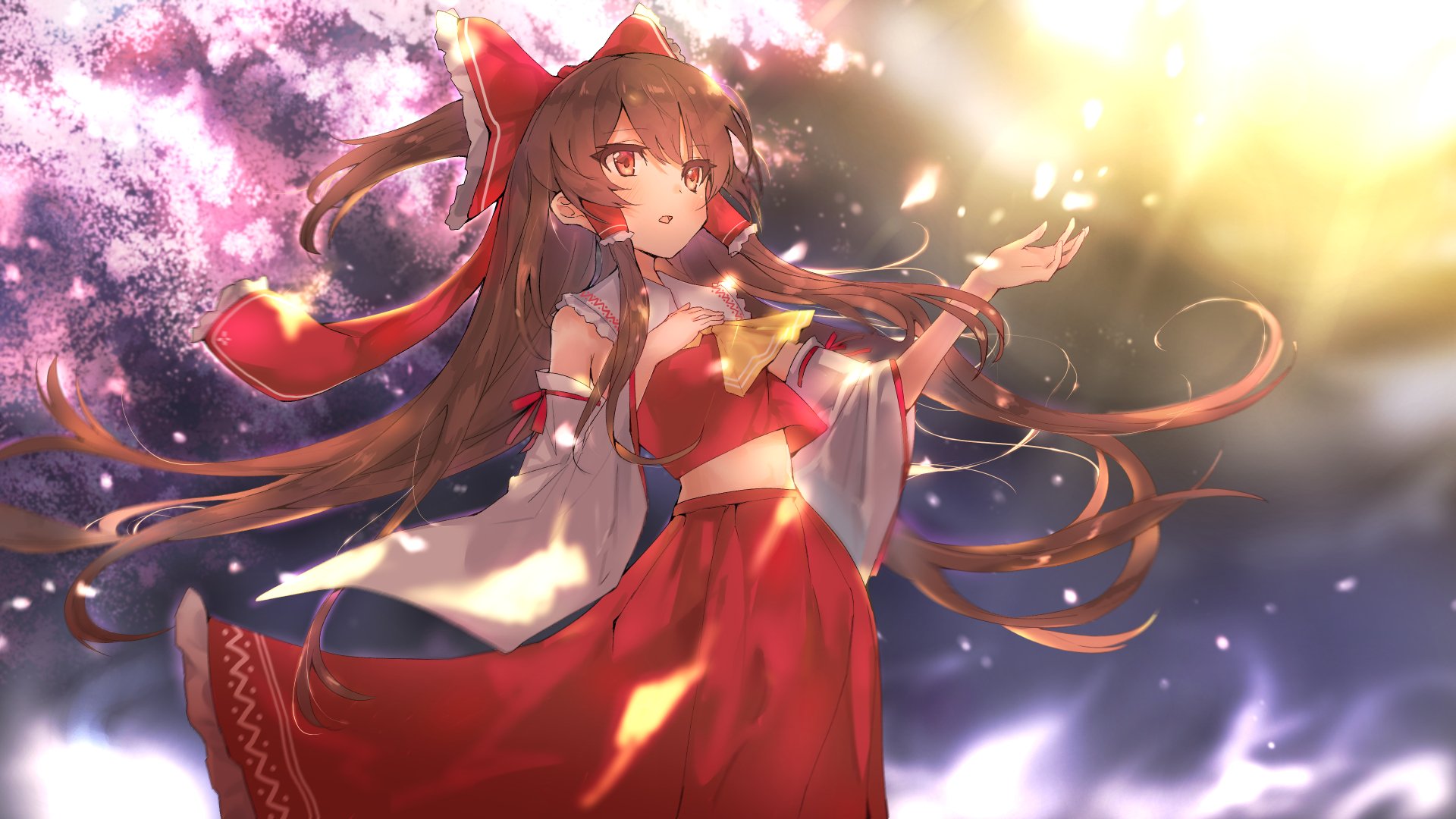 Download Reimu Hakurei Anime Touhou 4k Ultra HD Wallpaper by 澄夜 咲星🌌