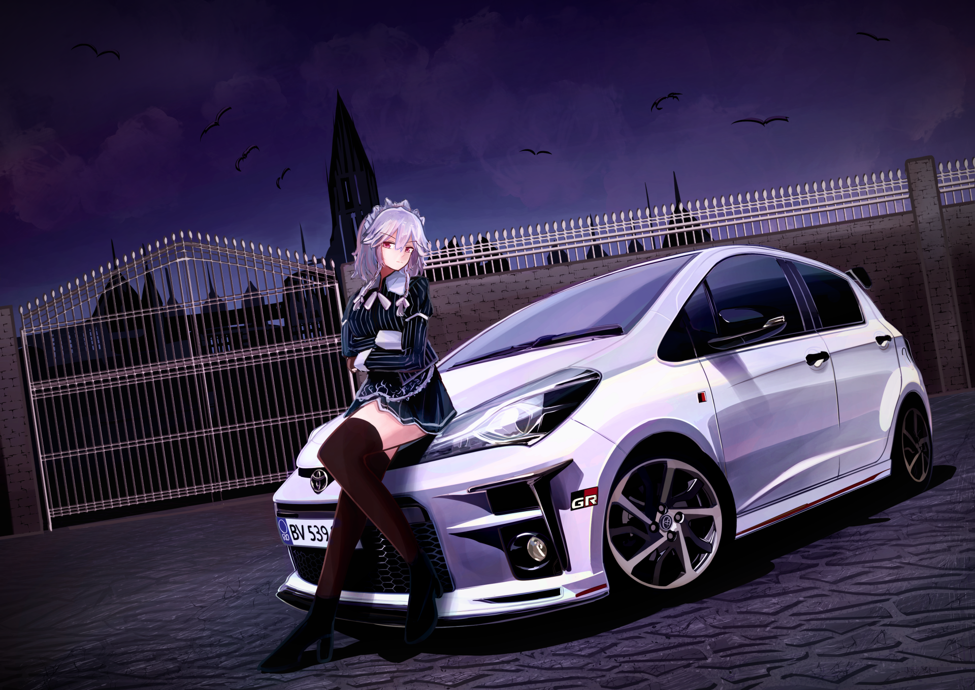 Download Car Sakuya Izayoi Anime Touhou Anime Car 4k Ultra HD Wallpaper by 3books