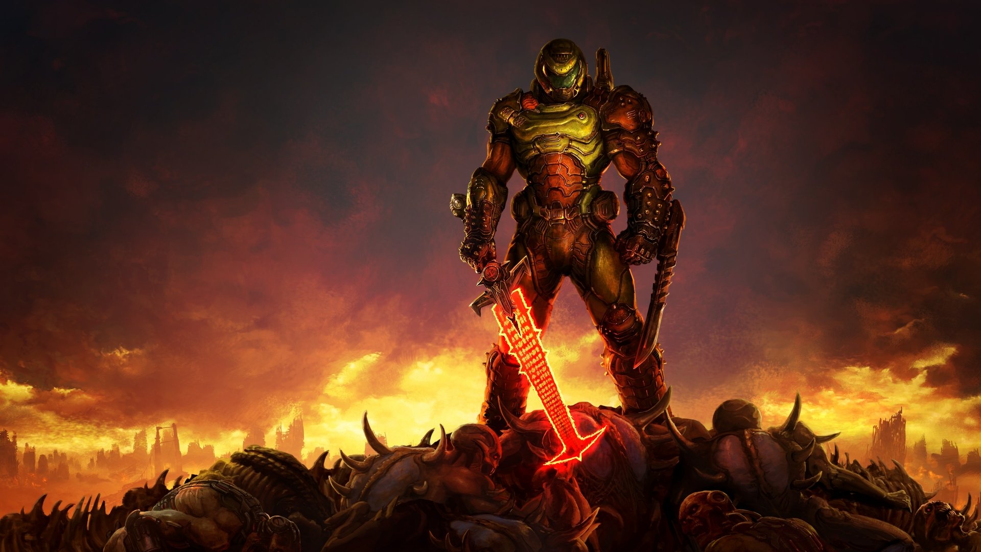 Doom Eternal 4k Wallpaper Doomguy Doom Slayer 2020 Games Images