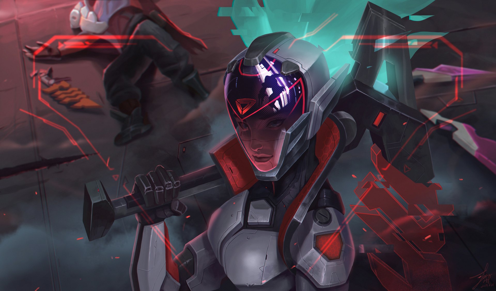 Download Akali (League Of Legends) Video Game League Of Legends 4k Ultra HD Wallpaper by Haoyu Feng