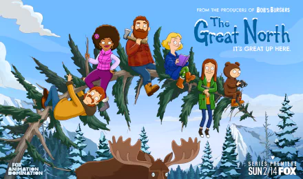 moose cartoon TV Show The Great North HD Desktop Wallpaper | Background Image