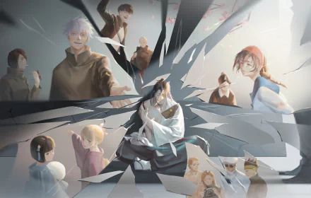 Yu Haibara Riko Amanai Satoru Gojo Kento Nanami Nanako (Jujutsu Kaisen) Mimiko (Jujutsu Kaisen) Shoko Ieiri Suguru Geto Anime Jujutsu Kaisen HD Desktop Wallpaper | Background Image