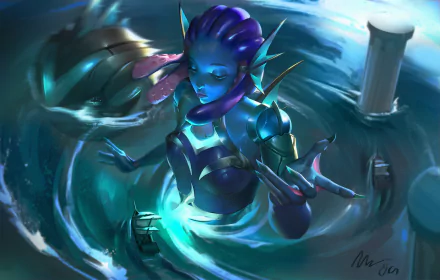  Atlantean Orianna (Fan Splash Art) by Emanuel Ortiz