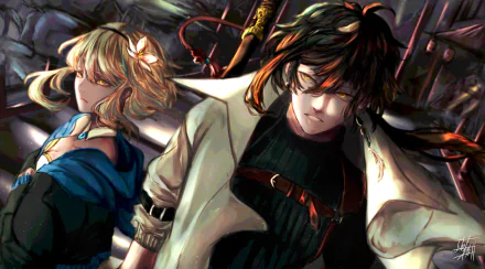 Zhongli (Genshin Impact) Lumine (Genshin Impact) video game Genshin Impact HD Desktop Wallpaper | Background Image