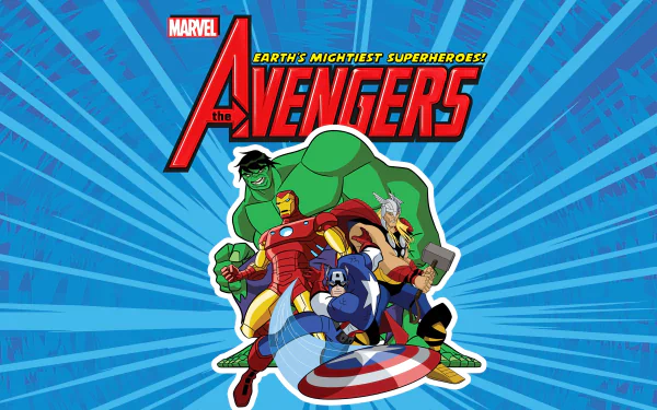 Tony Stark Hulk Iron Man Thor Captain America Avengers TV Show The Avengers: Earth's Mightiest Heroes HD Desktop Wallpaper | Background Image