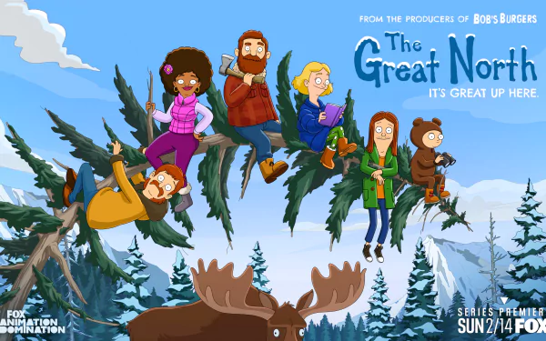 moose cartoon TV Show The Great North HD Desktop Wallpaper | Background Image