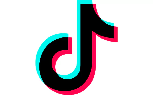 HD desktop wallpaper featuring the TikTok logo on a clean white background.